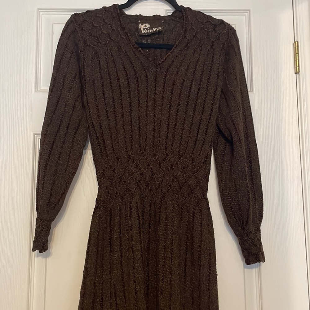 Vintage Brown Sweater Dress